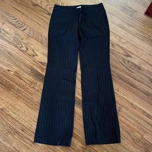 Calvin Klein - size 0- flare dress pants- black with white pin stripe
